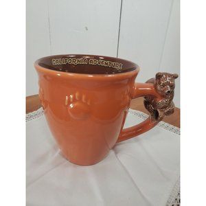 Disney California Adventure River Run 16oz Mug bear paw coffee cup brown grizzly
